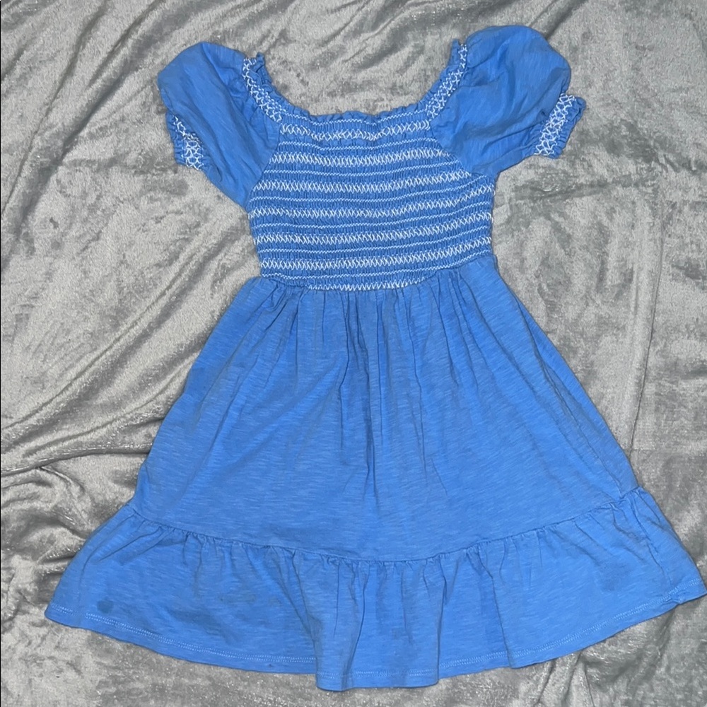 Mini Boden Blue Smocked Casual Dress